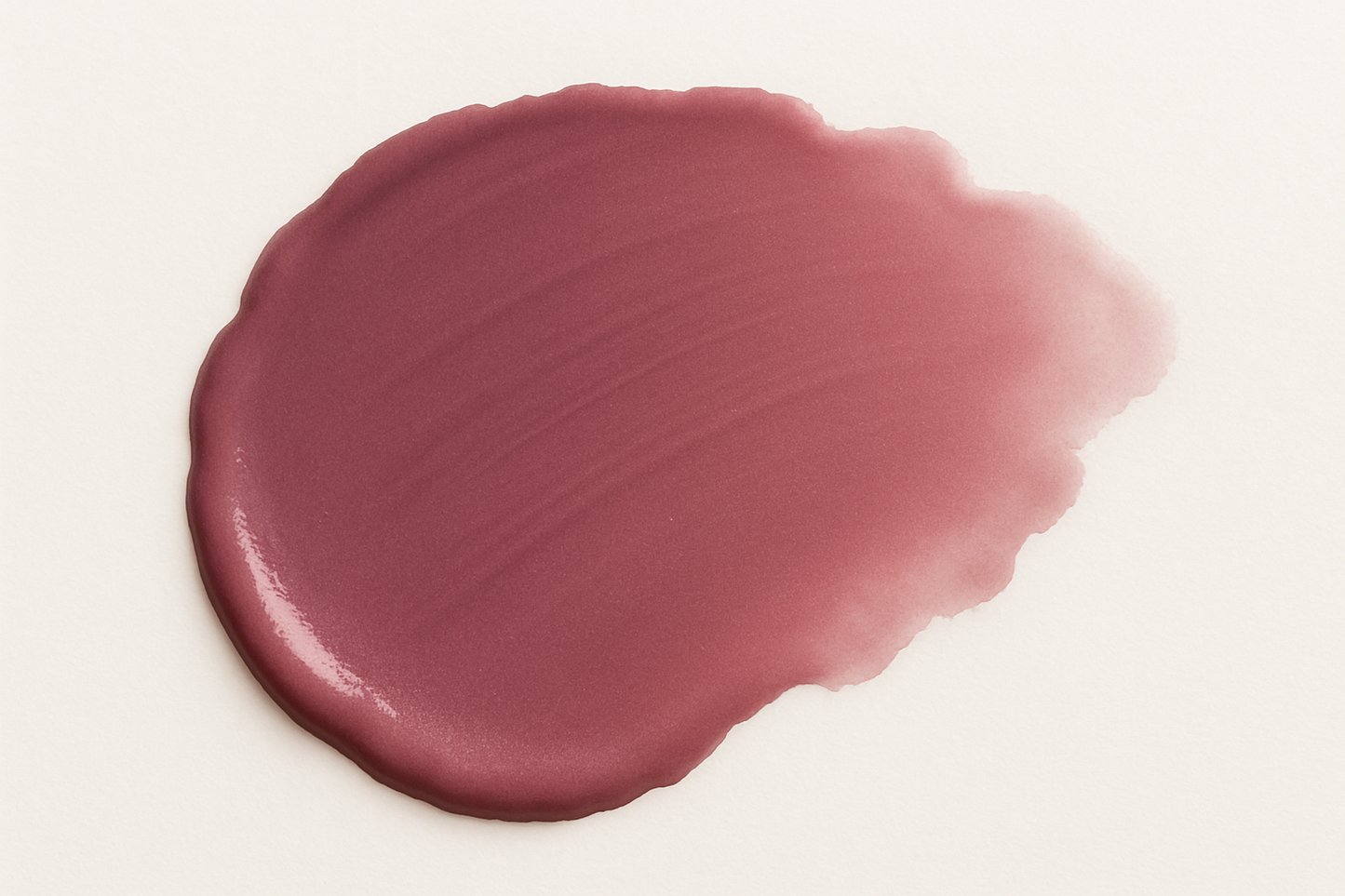 Genera la imagen de la mancha de rubor liquido en tono MAUVE